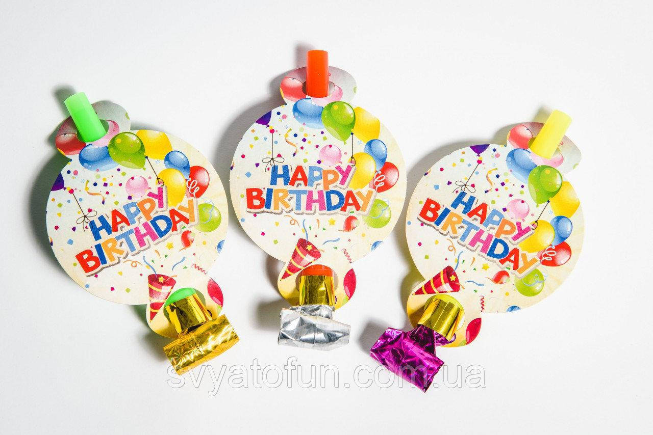 

Язычок-гудок Happy birthday 6 шт/уп