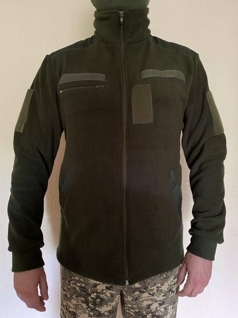 

Тактическая военная кофта на флисе хаки ВСУ 48-56