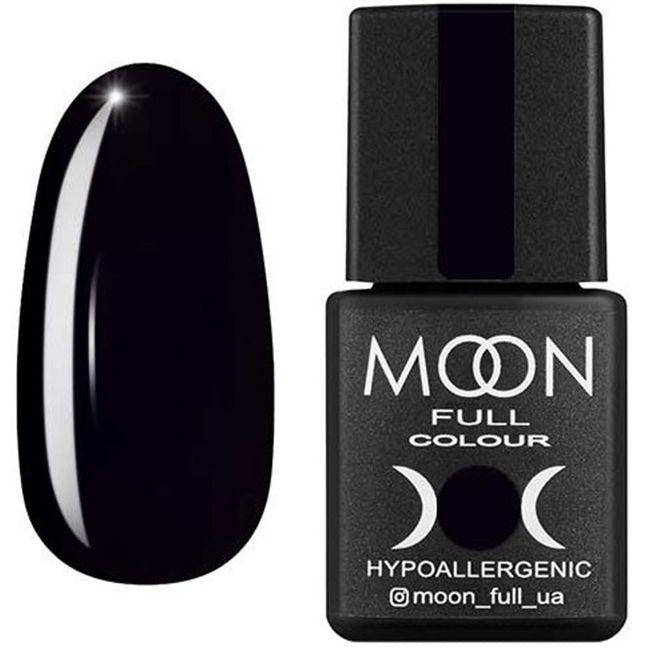 

Гель лак Moon Full color Gel polish №188 (глубокий черный, эмаль), 8 мл
