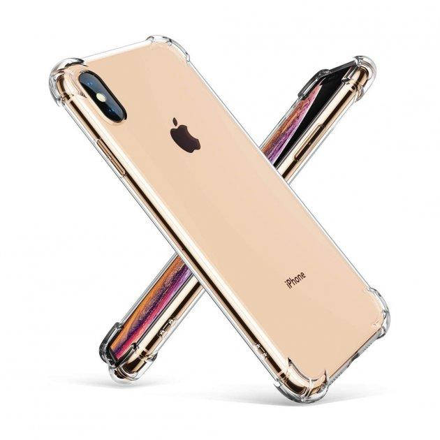 

Противоударный прозрачный силиконовый чехол для iPhone X XS усиленные углы