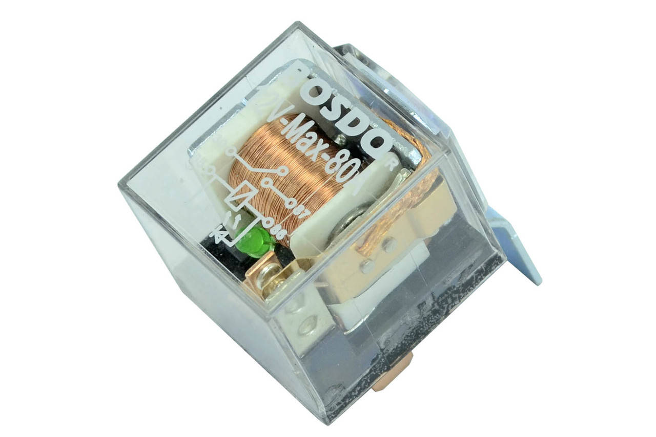 

Реле 4 контакта с диодом 12В 80 А (универсальное) (с креплением)