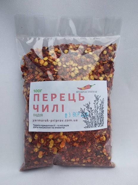 

Перец чили резаный, 100г