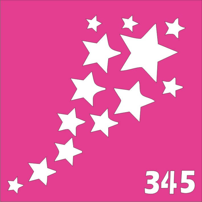 

Трафарет звезды для био-тату хной, блеск тату Boni Kasel № 345