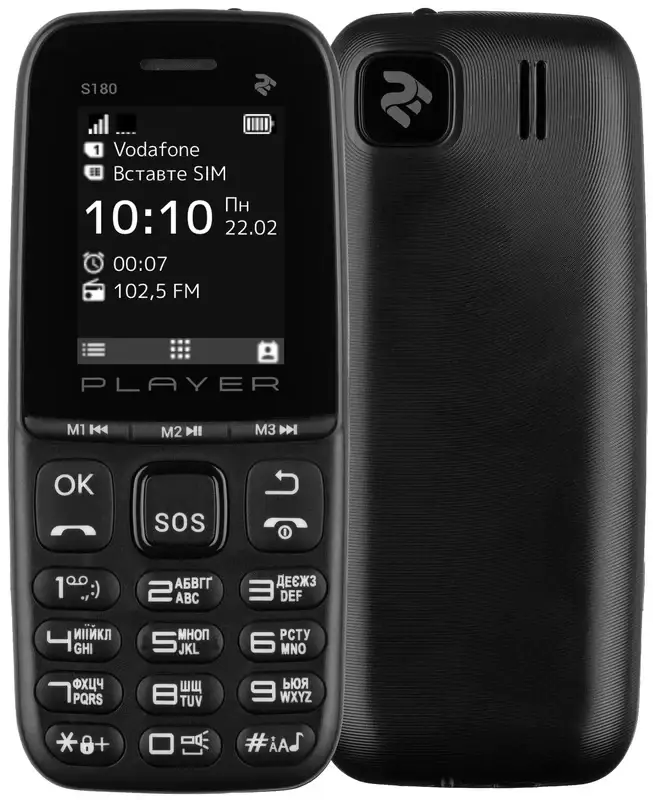 

Телефон 2E S180 (2021) DS Black
