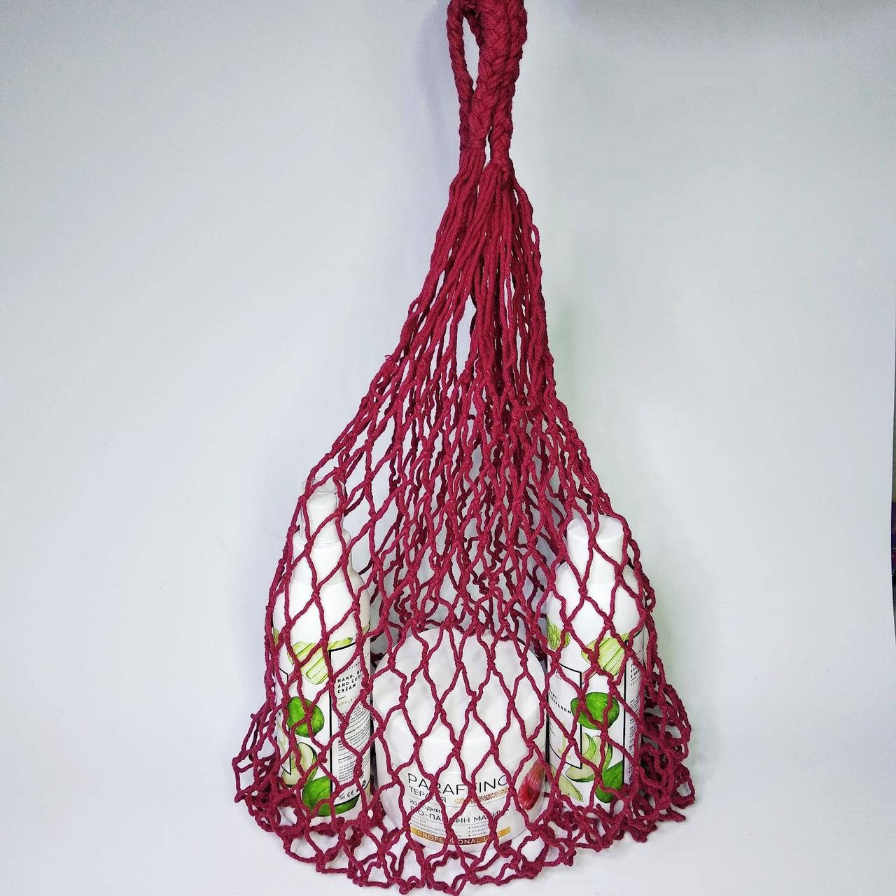 

Сумка Авоська-сетка, малиновая, Малиновый