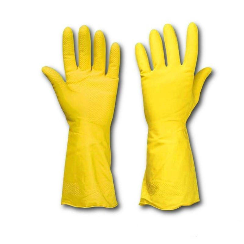 

Перчатки хозяйственные латексные  1 пара(2шт, Желтый