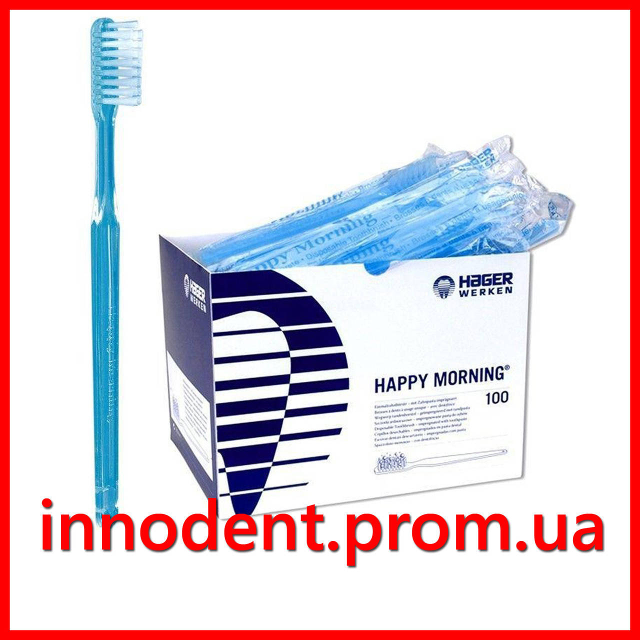 

Одноразовые зубные щетки с пастой Happy Morning 100 шт. Miradent