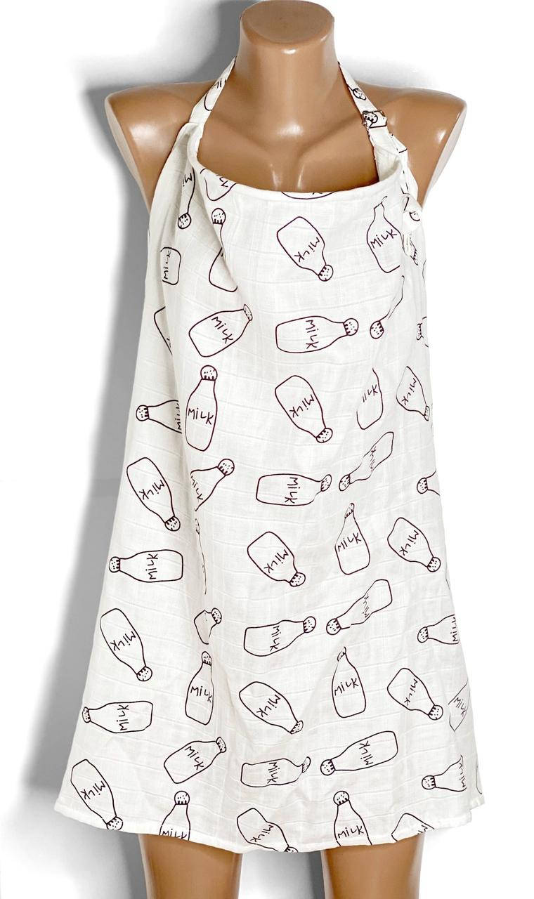 

Накидка для кормления + сумочка-чехол №4 Молоко