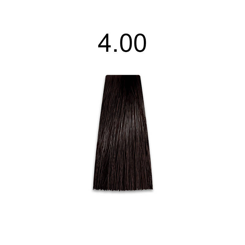 

Стойкая краска для волос 4.00 интенсивный шатен 60 мл, Mirella Professional