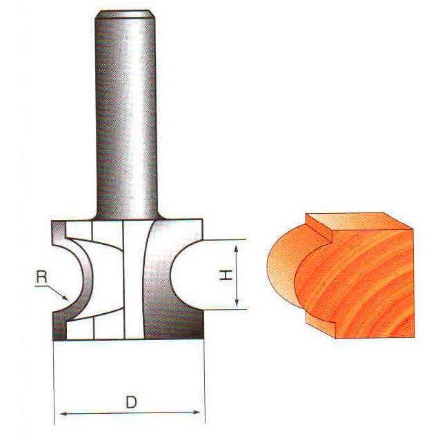 

Фреза ГЛОБУС 1014 D32 d8 h16 кромочная фигурная