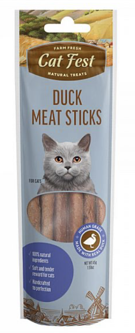 

Cat Fest Мясные колбаски из утки лакомство для котов - 45 г