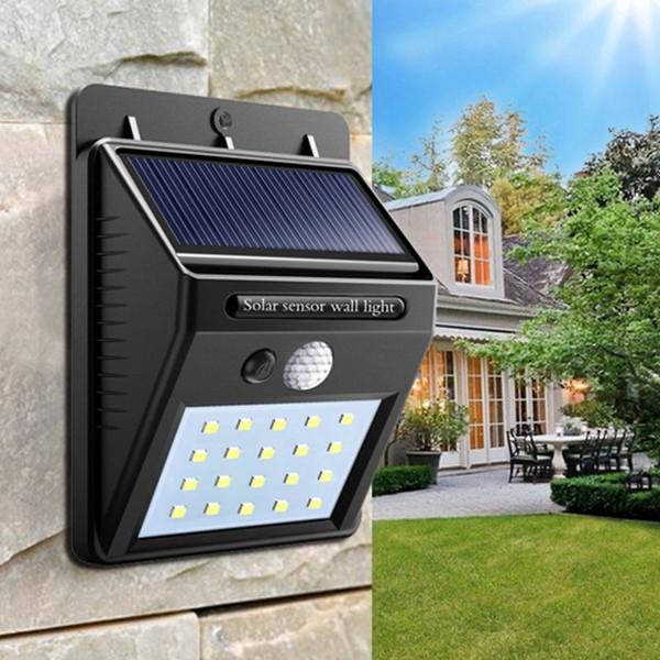

Наружный светильник с датчиком движения на солнечной зарядке, 20 LED Solar