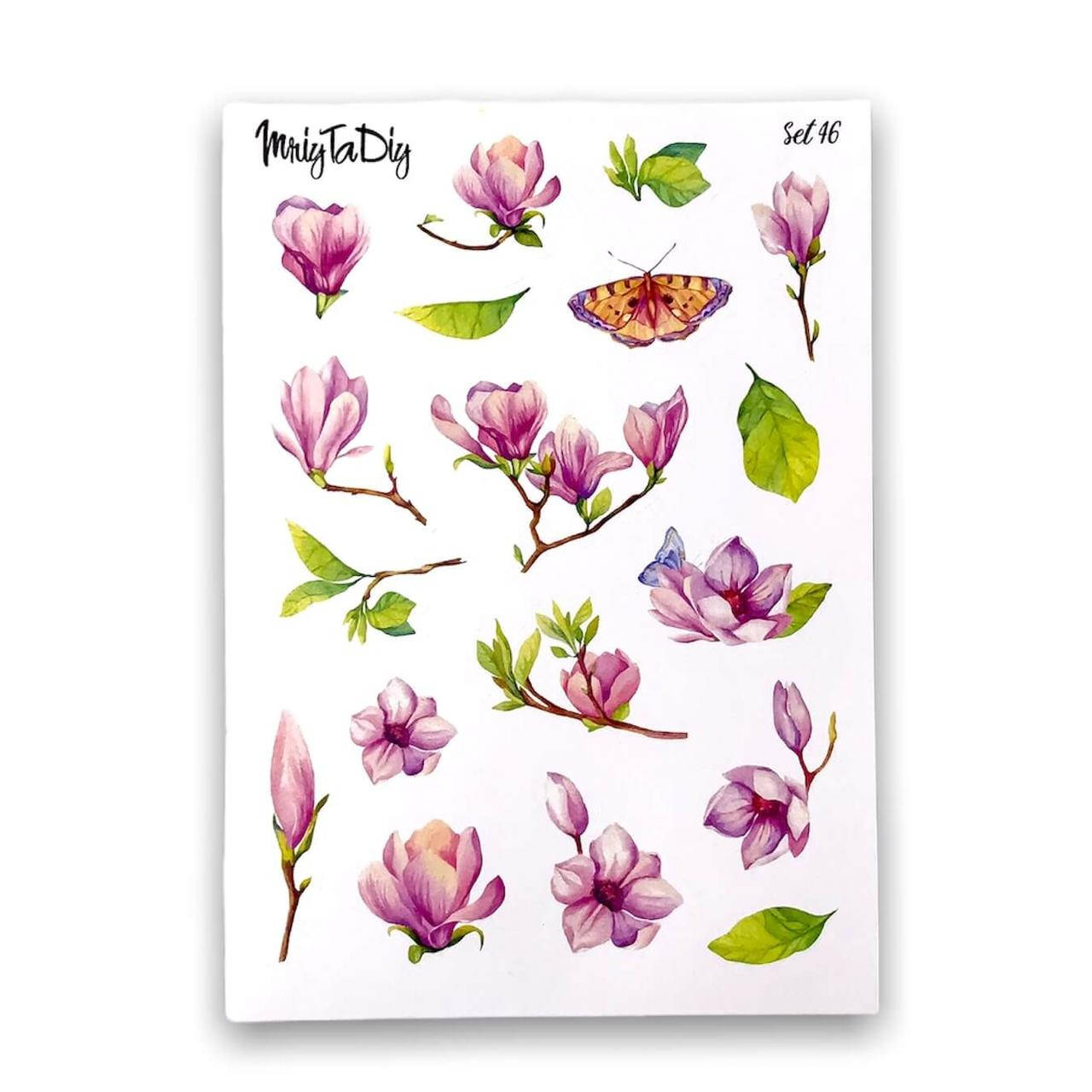 

Сет наклеек №46 от MriyTaDiy Весенние цветы, Розовый