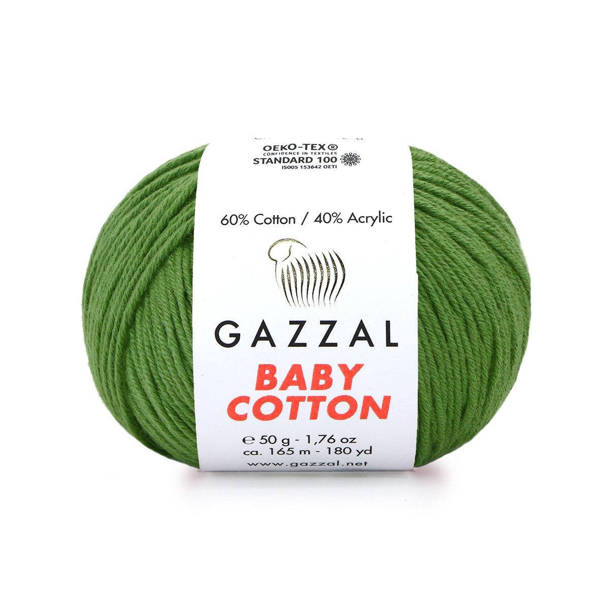 

Gazzal Baby Cotton № 3449 зеленый, Зелёный