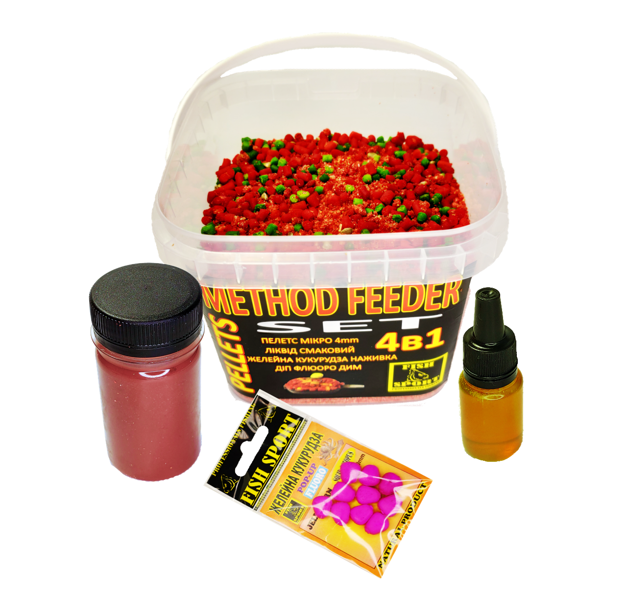 

НАБОР 4в1 Method Feeder (Криль), Красный