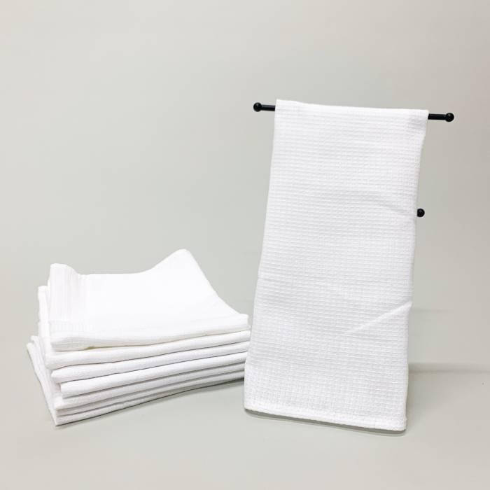 

Полотенце вафельное белое 45х75 см, в упаковке 10 штук, Белый