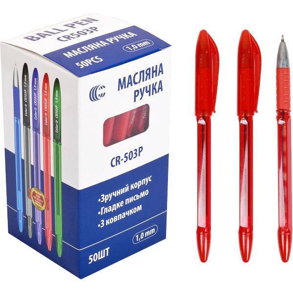 

Ручка масляная СR503Р "С" тонированная красная