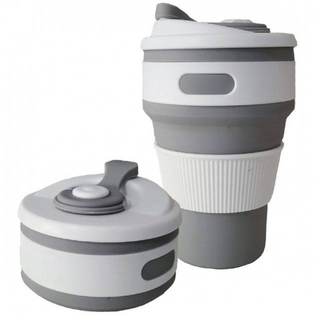 

Складной стакан Collapsible Coffee Cup 350 мл Серый