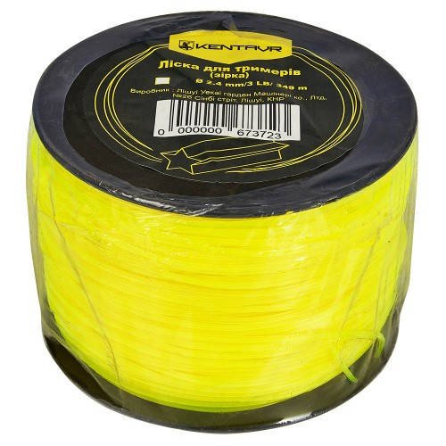 

Ліска для тримерів у бухті Кентавр (зiрка) 2,4 мм × 3LB (349 м)