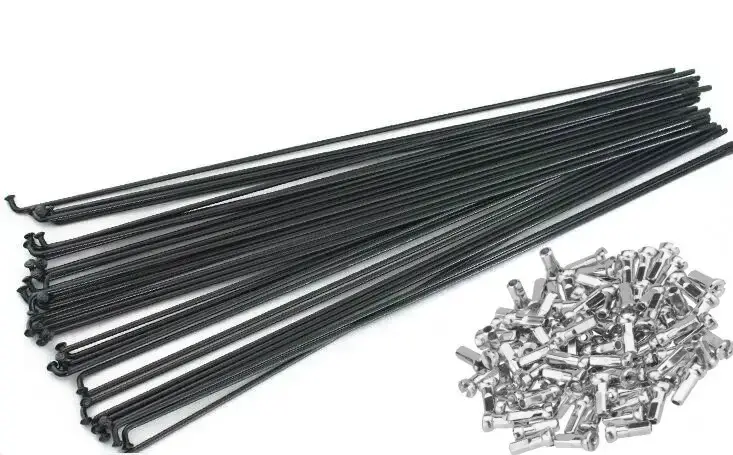 

Спицы велосипедные Spelli 280мм, толщина 2 мм, 14G, с ниппелем