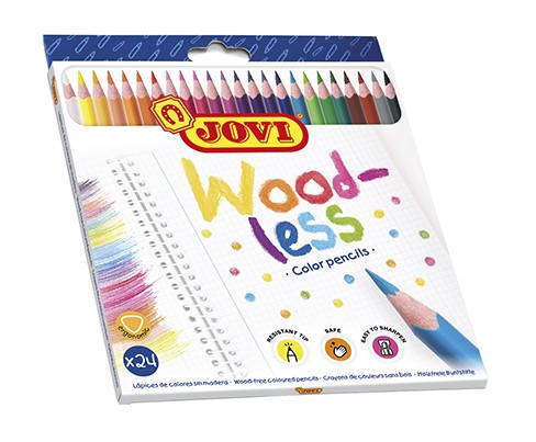 

JOVI Карандаши цветные Woodless трехгранные 24 цвета (734/24)