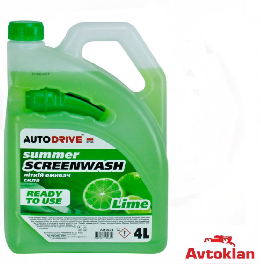 

Омыватель стекла летний (Auto Drive) Lime 4л. AD0131