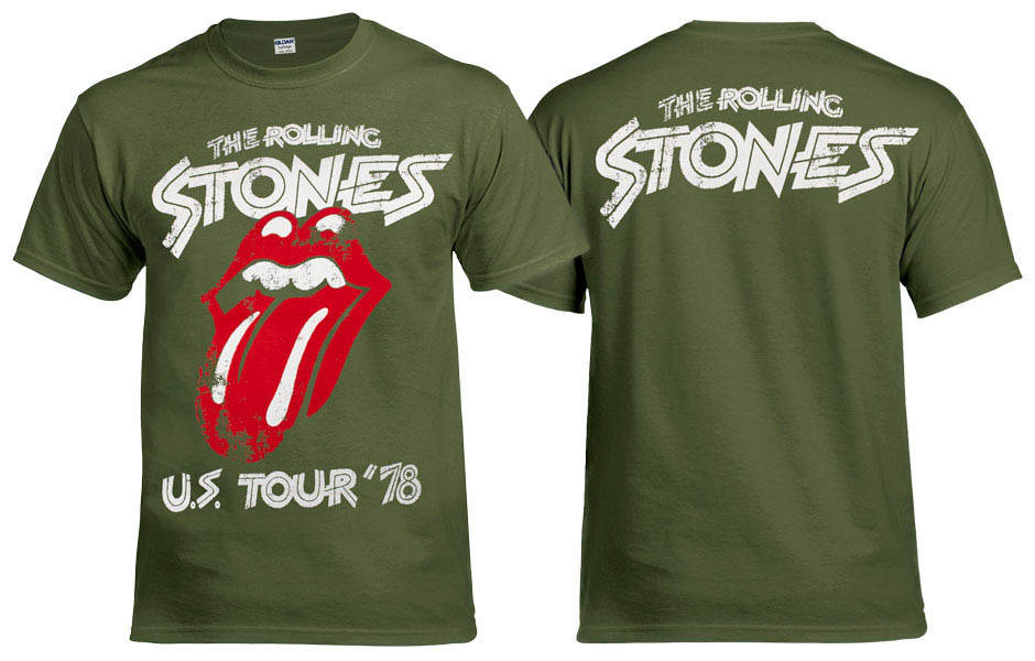 

Футболка ROLLING STONES US Tour 78 оливковая XL