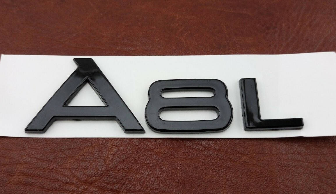 

Эмблема шильдик Наклейка Audi A8L, Черный