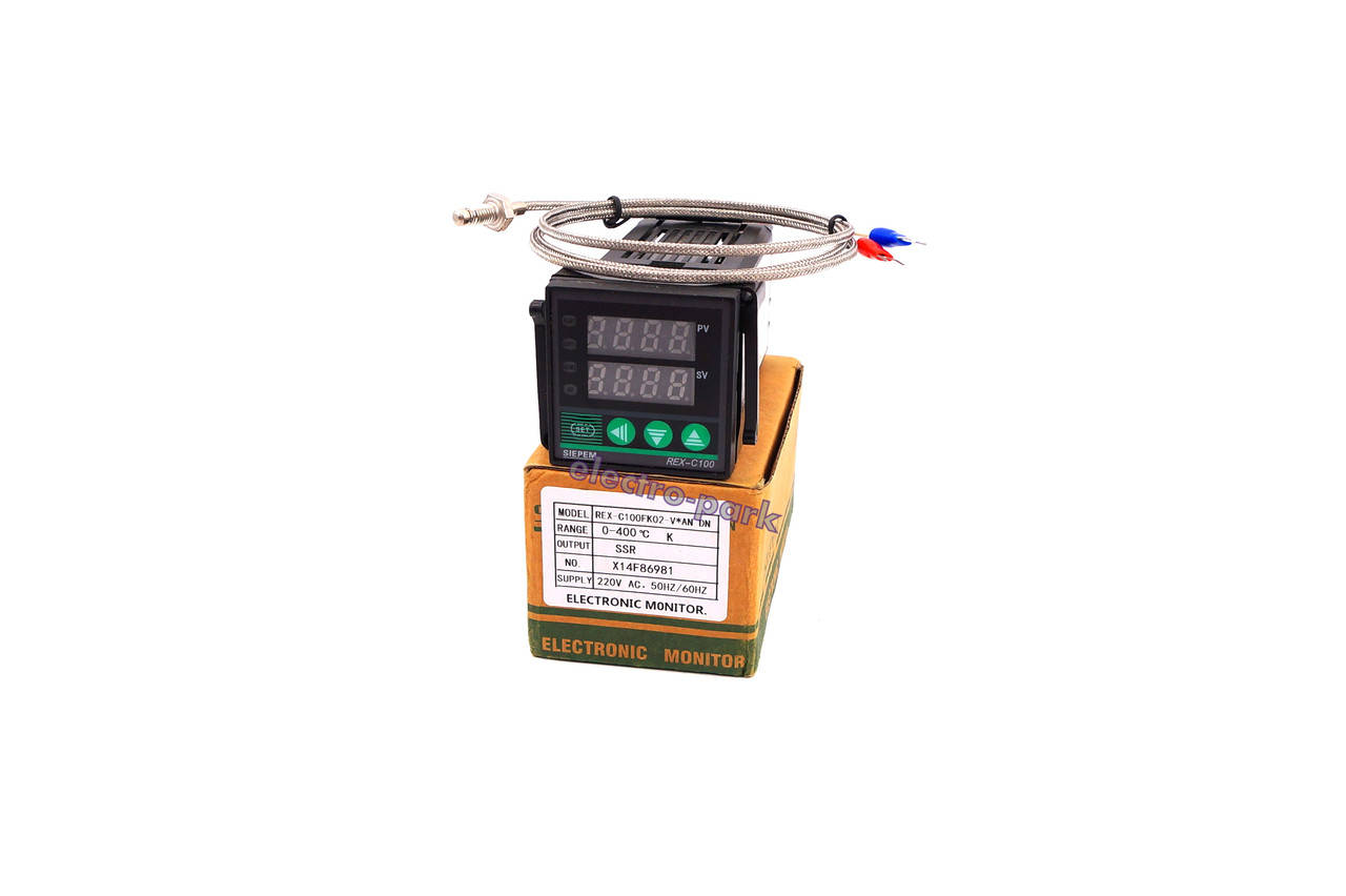 

Контроллер температуры REX-C100FK02-V*AN DN(PID)(SSR выход), Черный