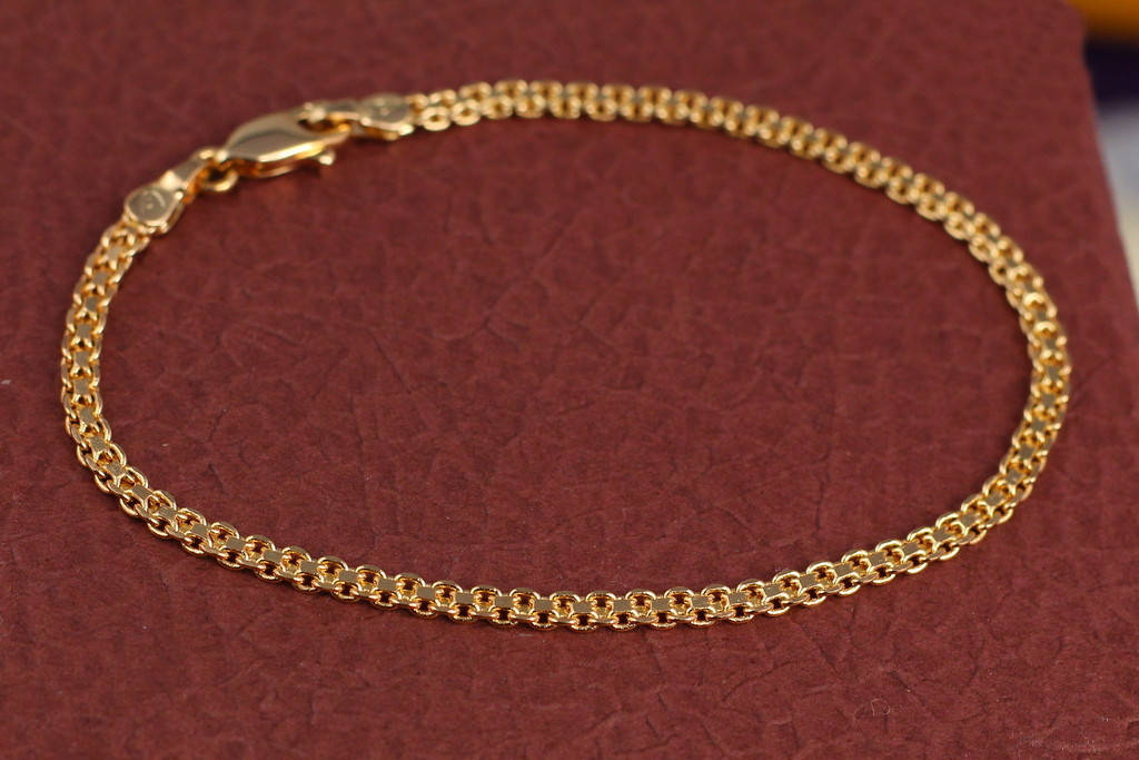 

Браслет Xuping Jewelry бисмарк 19 см 3 мм золотистый