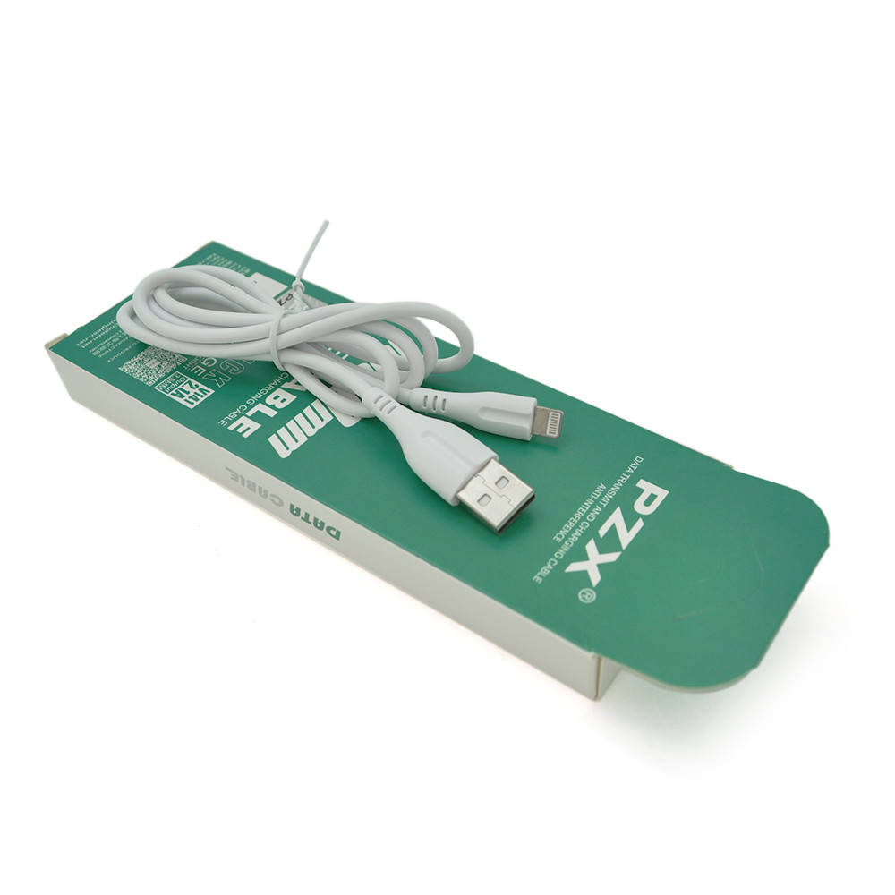 

Кабель PZX V141, Lighting, Output 2.1A, White, довжина 1.0м, BOX, Белый