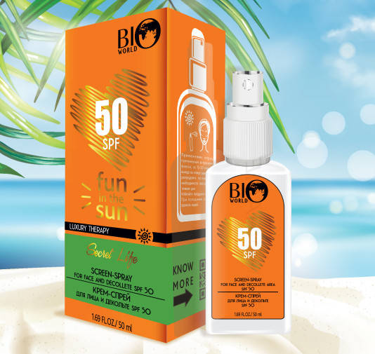 

Крем-спрей для лица и декольте BioWorld SPF-50 50 мл
