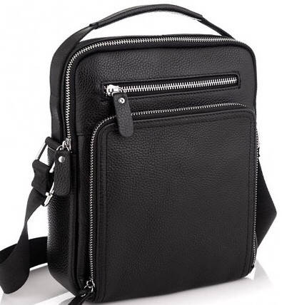 

Барсетка мужская кожаная через плечо Tiding Bag M2432 черная, Черный
