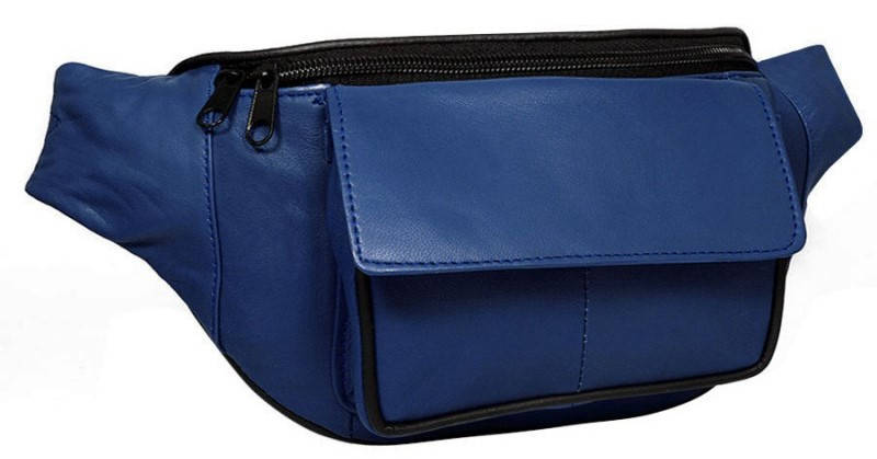 

Сумка на пояс, бананка из кожи Cavaldi 902-353 blue, синяя, Синий