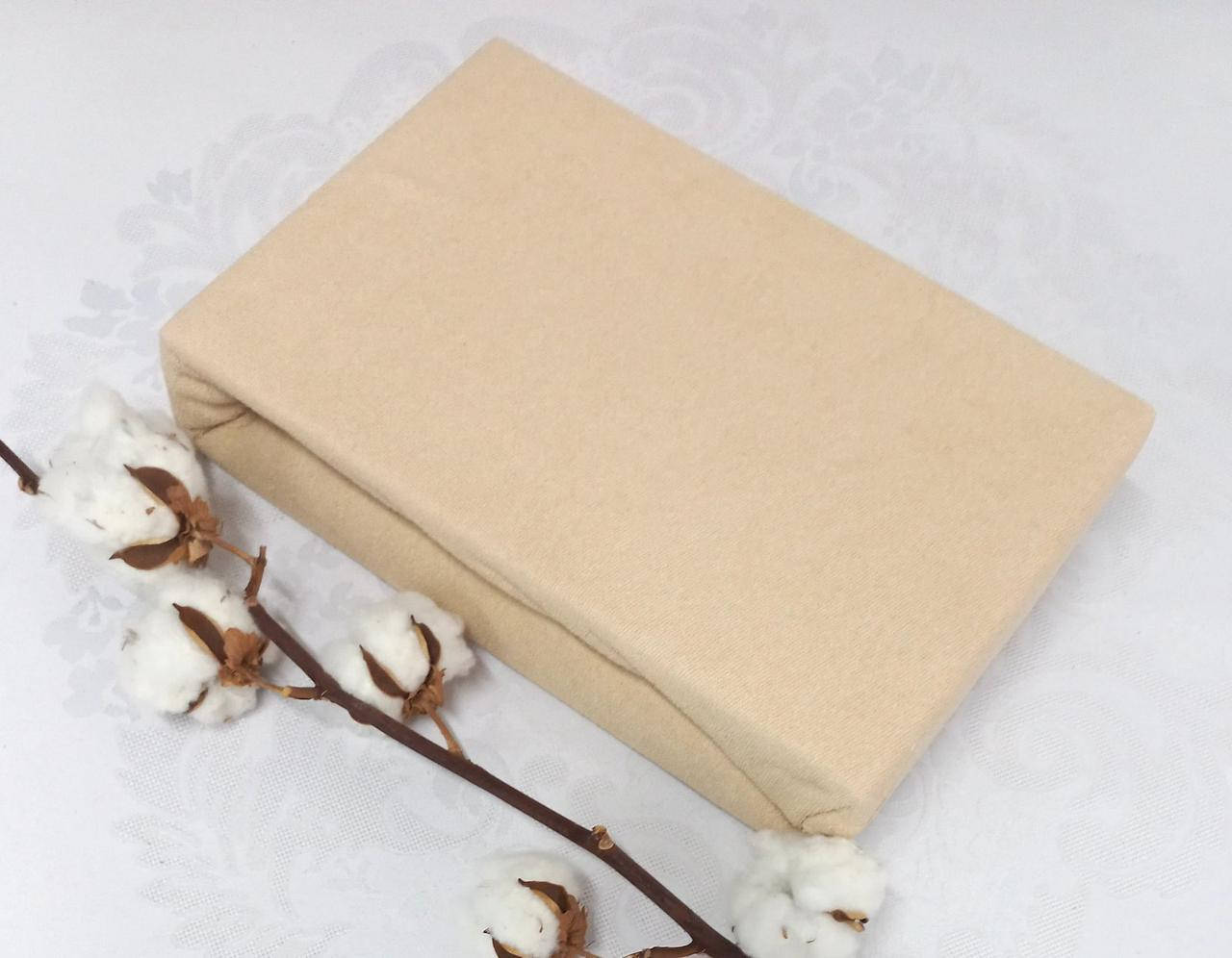 

Простынь 160х200 махровая на резинке "Home line" бежевый 130г/м2