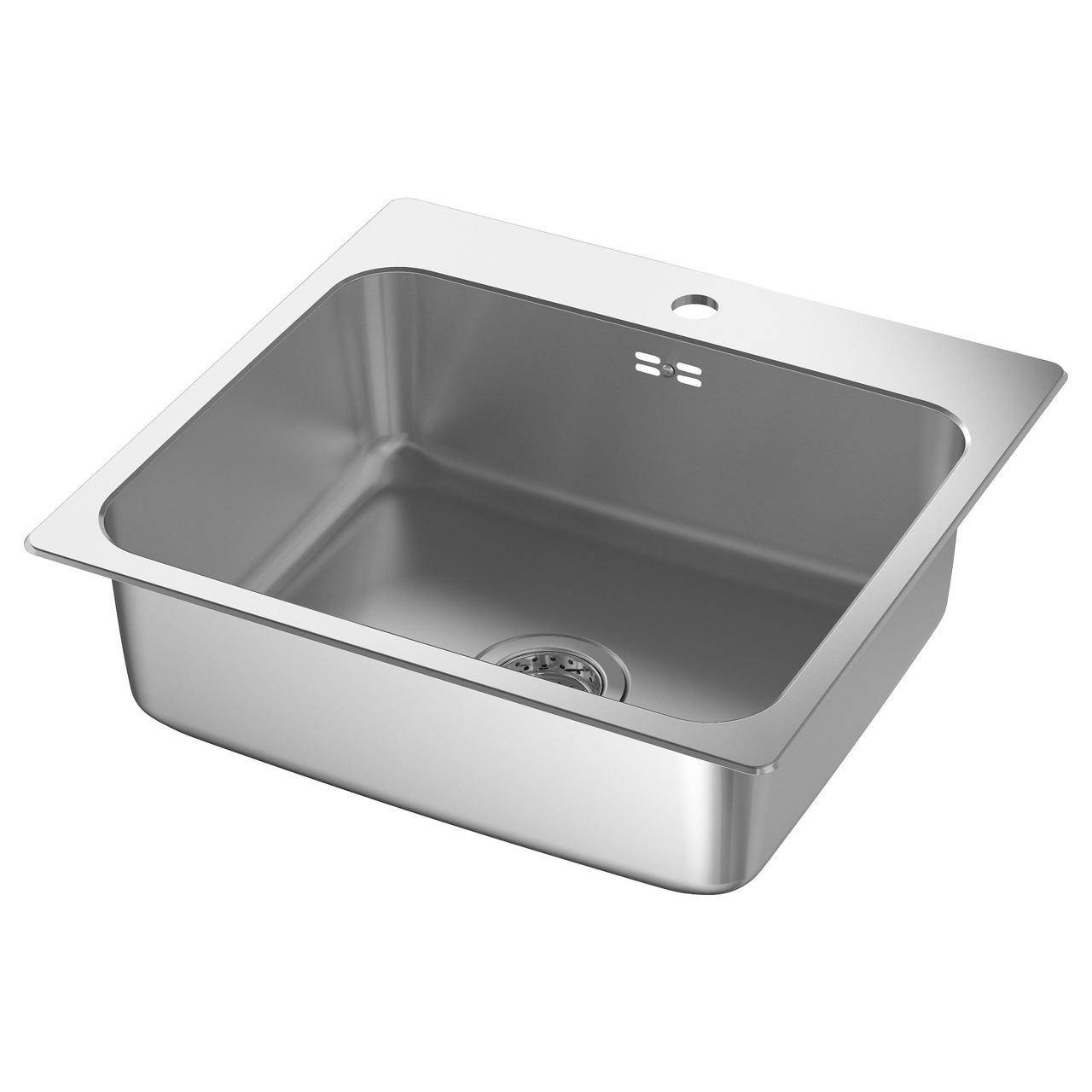 

IKEA LANGUDDEN (291.574.77) Одинарная врезная мойка, нержавеющая сталь