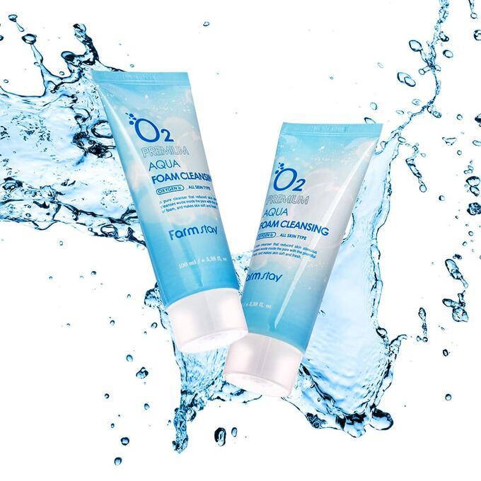 

Кислородная пенка для умывания Farm Stay O2 PREMIUM AQUA FOAM CLEANSING 100ml