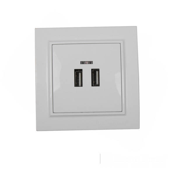 

Розетка USB (2 порти) 2 A Enzo Білий