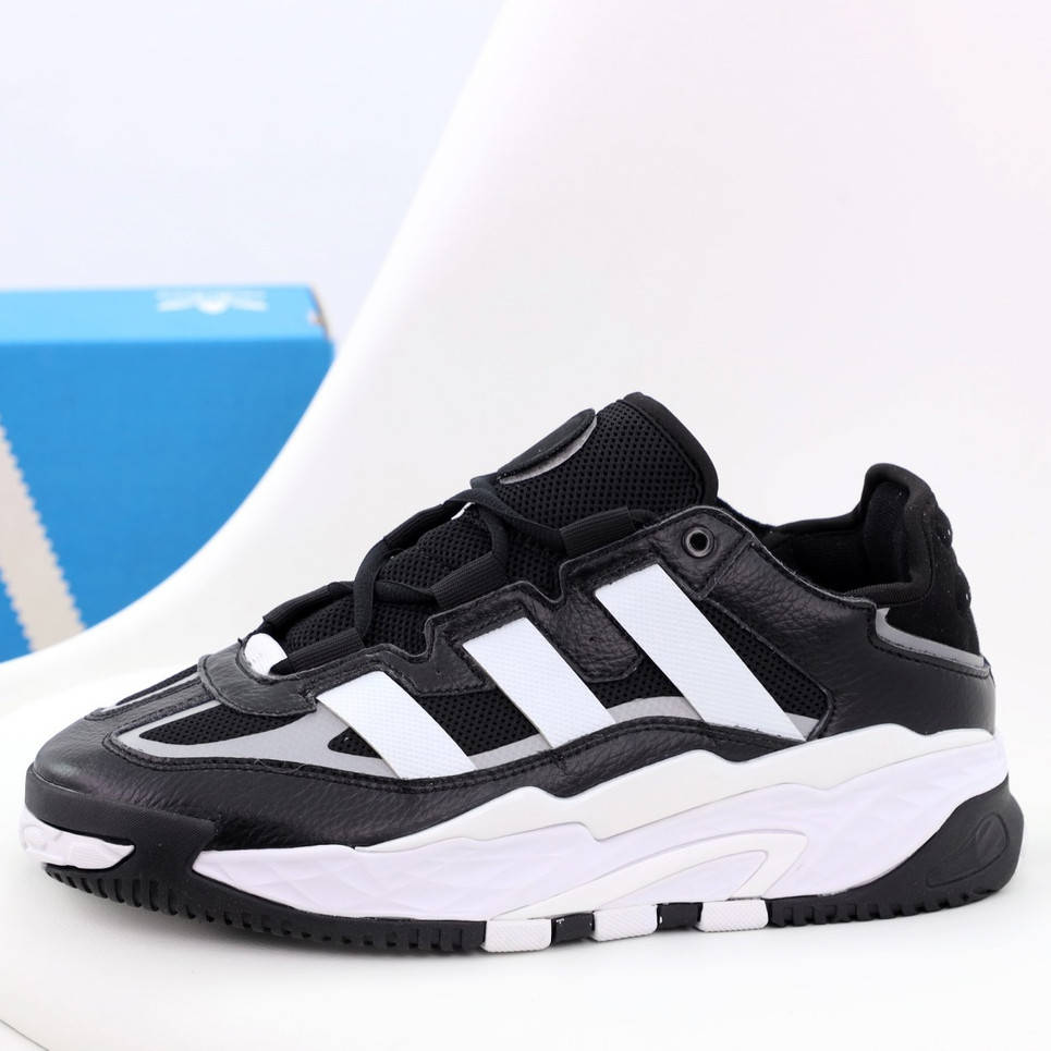 

Мужские кроссовки Adidas Niteball, черно-белый, рефлектив, Вьетнам 45