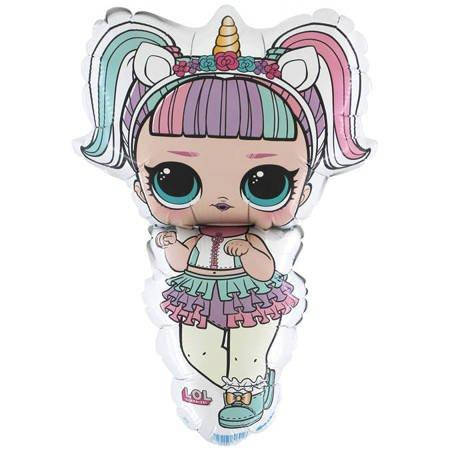 

G LOL foil balloon Surprise. Шар воздушный фольгированный LOL кукла ЛОЛ единорожка - В УП, Разные цвета