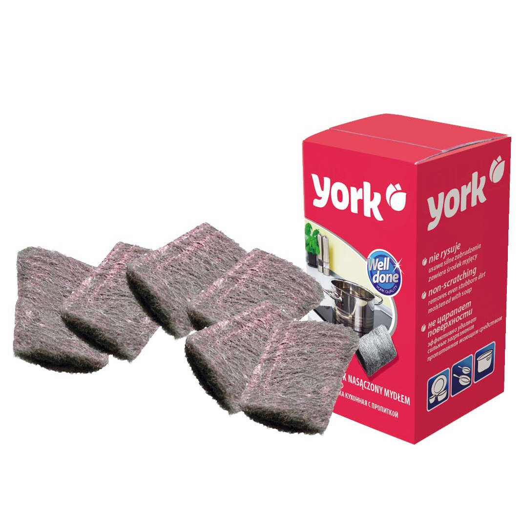 

Губка кухонная York с пропиткой 6шт/уп