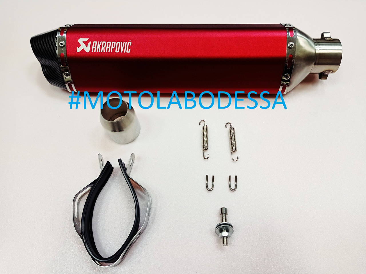 

Прямоточный глушитель Akrapovic Hexagonal три-овал Красный 470 мм 130 мм