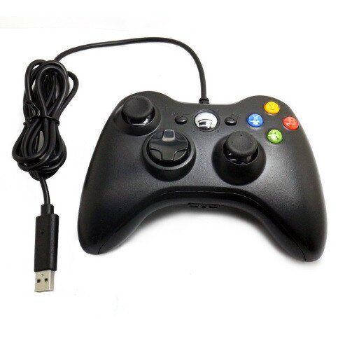 

Джойстик для XBOX 360 геймпад проводной, Черный