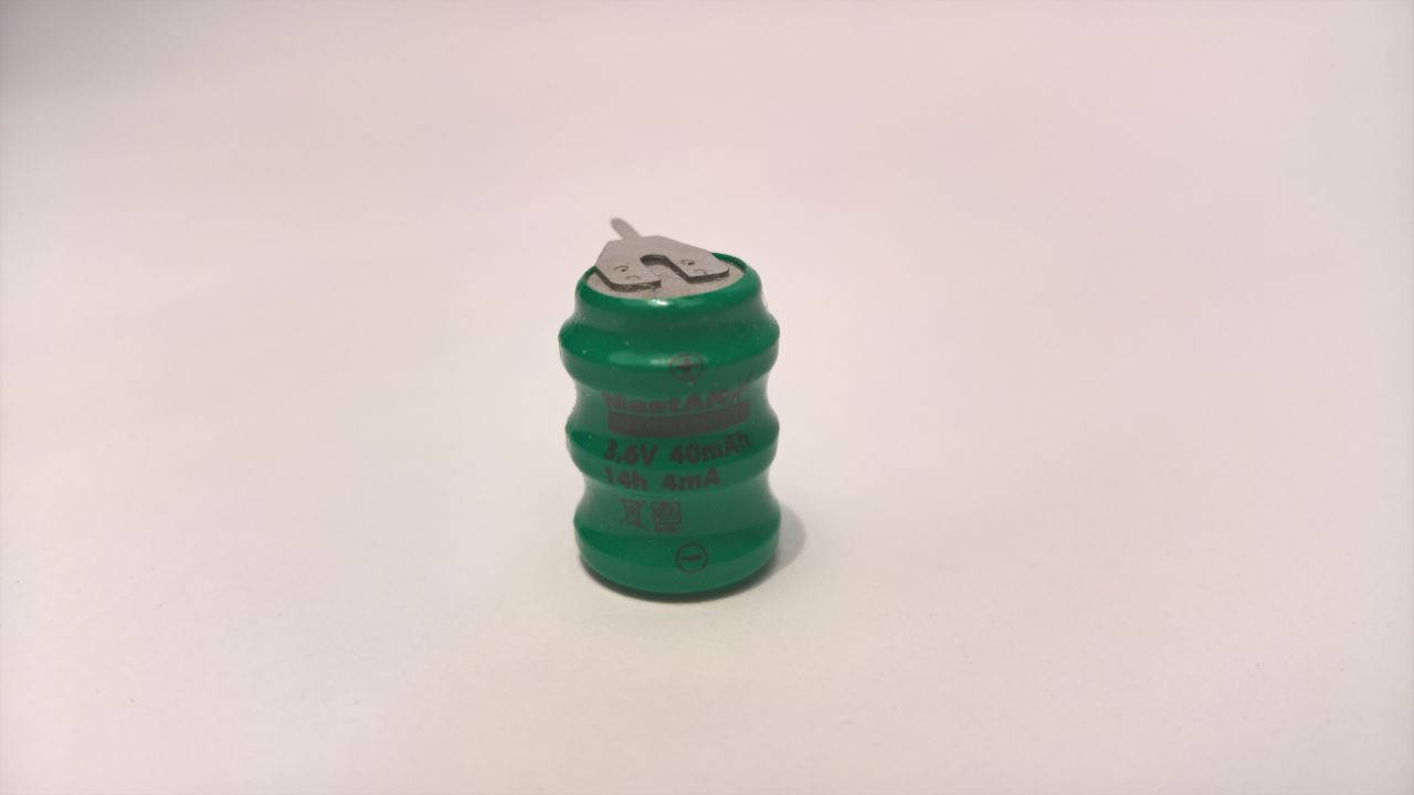 

Аккумулятор технический MastAK 40H 3,6V 40mAh (Ni-Mh)