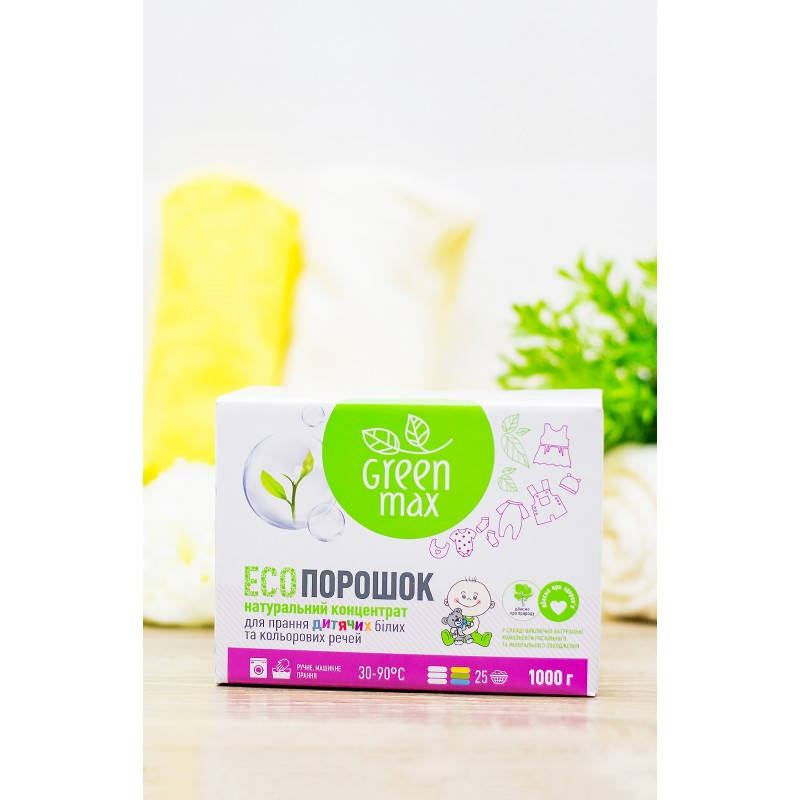 

Бесфосфатный детский порошок Green Max 1 кг