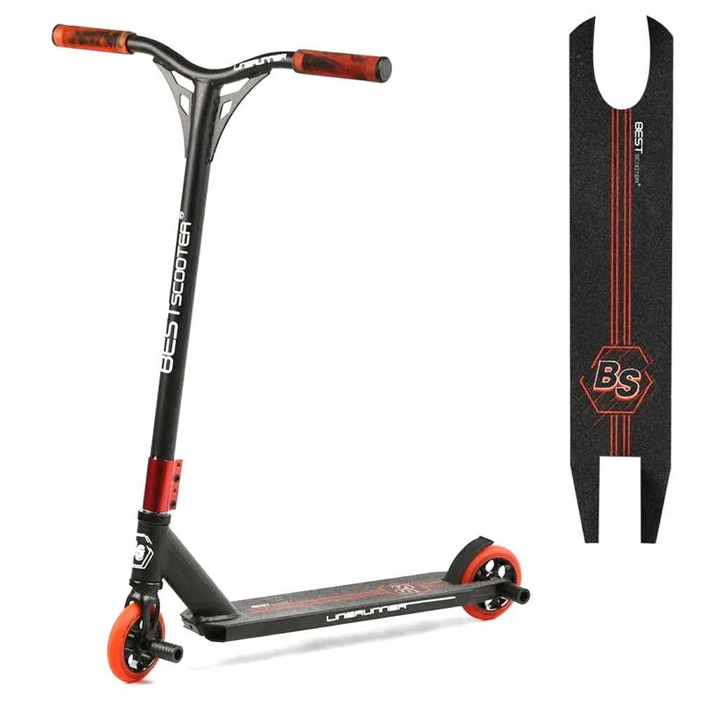 

Самокат трюковый Best Scooter (HIC-система, ПЕГИ, алюминиевый диск и дека, колёса PU, d=110мм) LR-10140 Красны, Красный