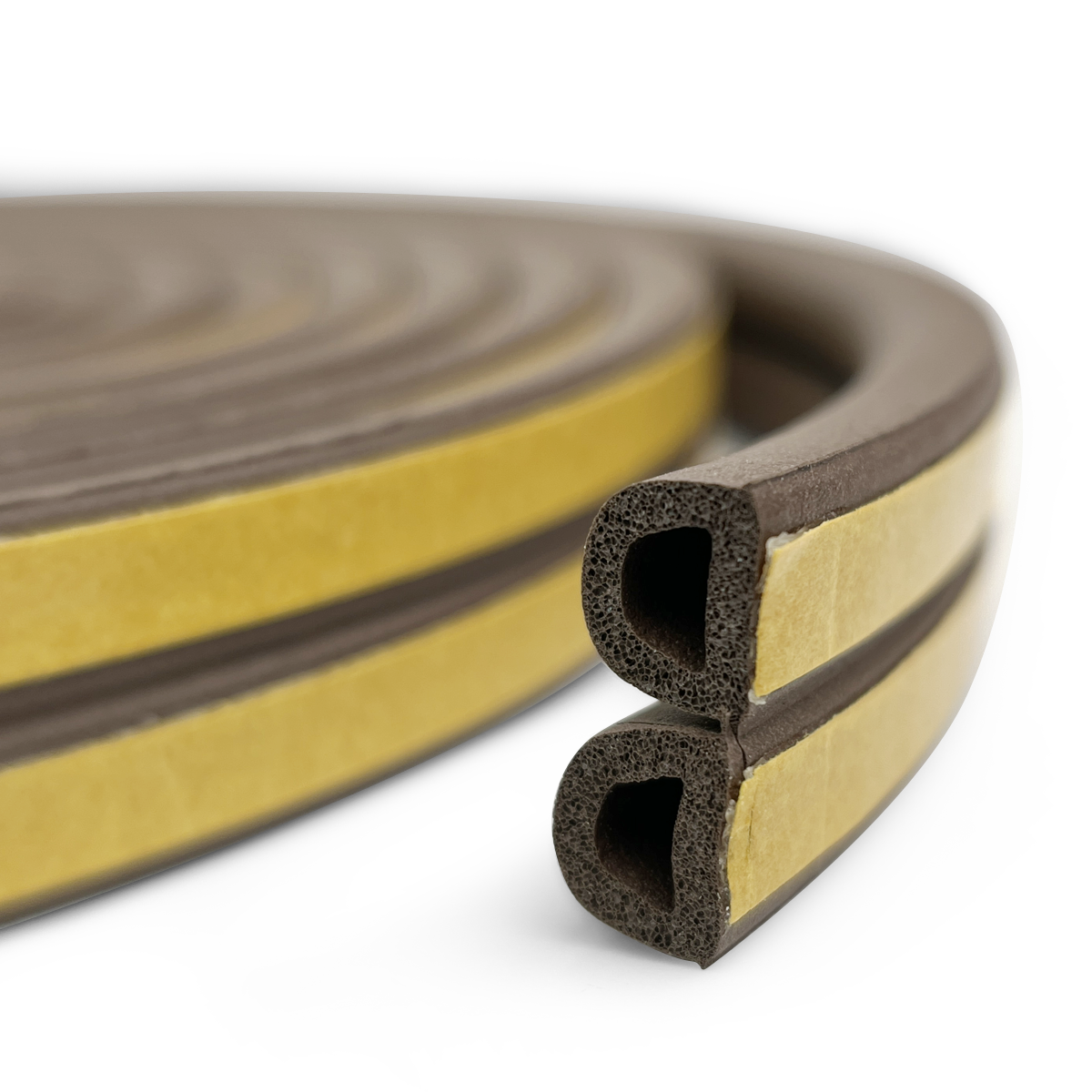 

Уплотнитель для дверей D-образный самоклейка Horst DS-D 9x7,5 BROWN