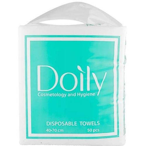 

Рушники 40 х 70 см в пачці зі спанлейсу 40 г/м2 Compact Doily сітка 50 шт, Белый