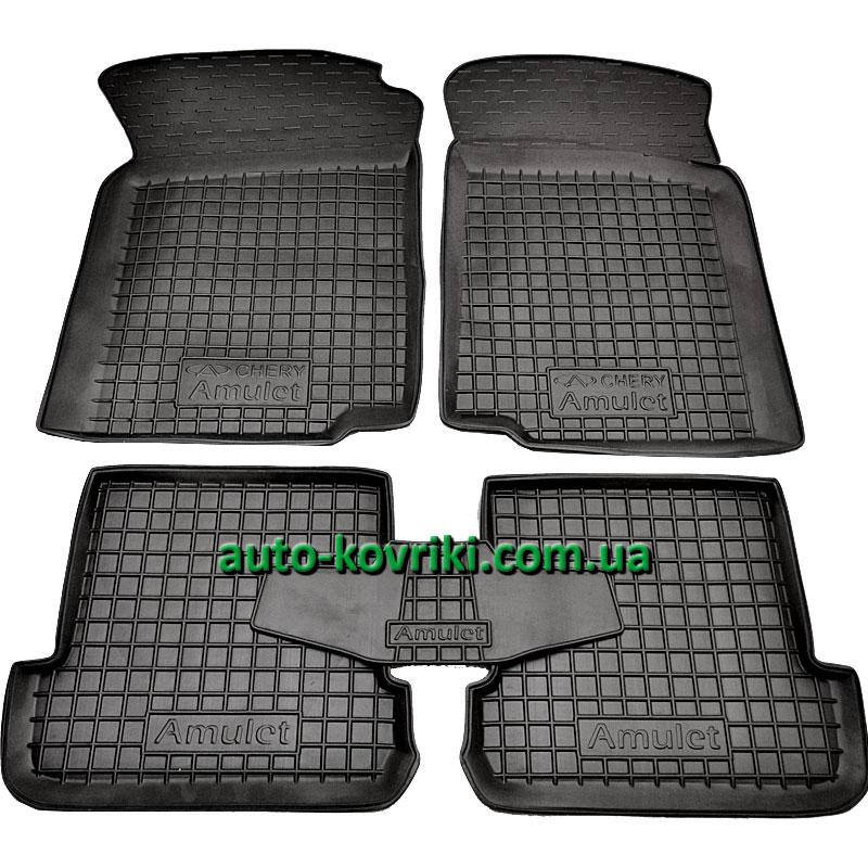 

Резиновые коврики в салон Chery Amulet 2012- (Avto-Gumm), Черный