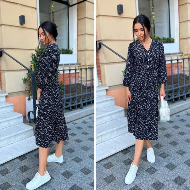 

Нарядное летнее платье сарафан миди на пуговицах